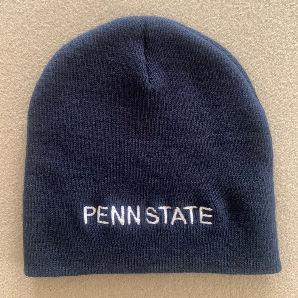 NEW Penn State Beanie Knit Hat Cap Embroidered Men Women Embroidered Navy White